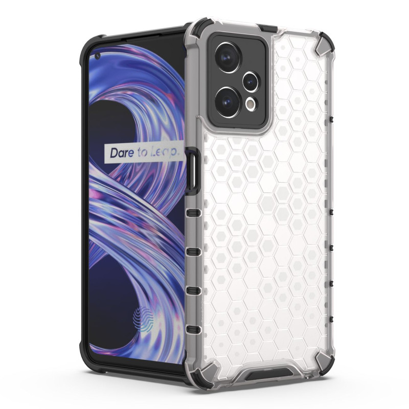 Korinis dėklas, šarvuotas dangtelis su gelio rėmeliu, skirtas Realme 9 Pro, skaidrus