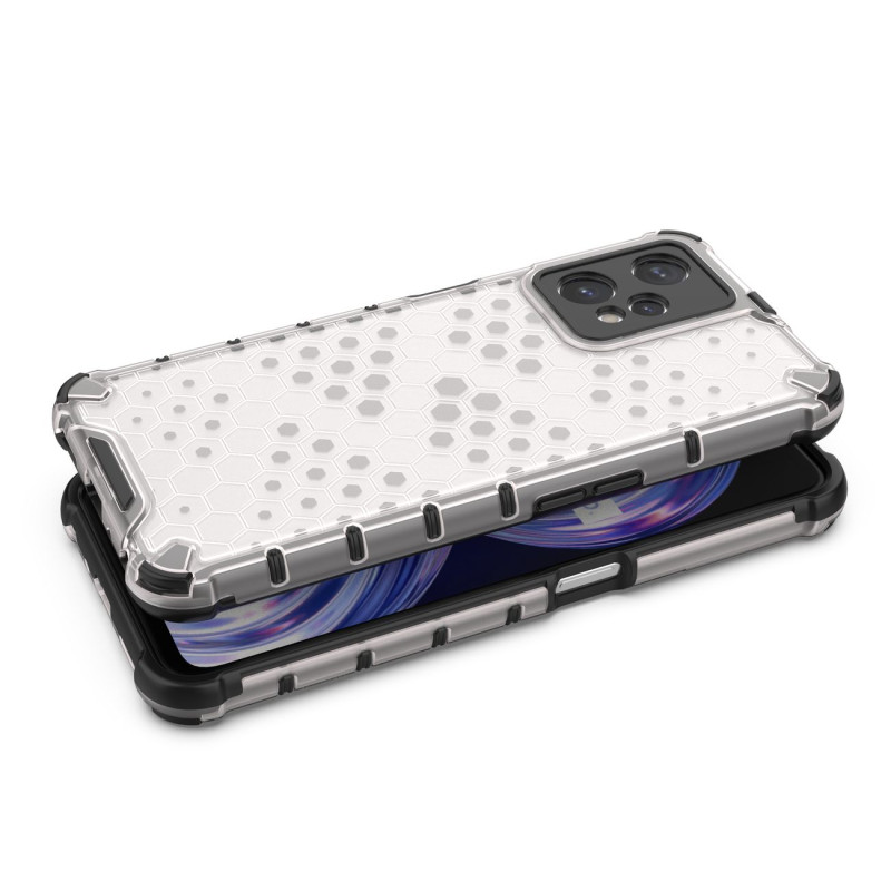 Korinis dėklas, šarvuotas dangtelis su gelio rėmeliu, skirtas Realme 9 Pro, skaidrus