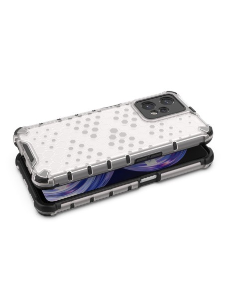 Korinis dėklas, šarvuotas dangtelis su gelio rėmeliu, skirtas Realme 9 Pro, skaidrus Korinis dėklas, šarvuotas dangtelis su gelio rėmeliu, skirtas Realme 9 Pro, skaidrus