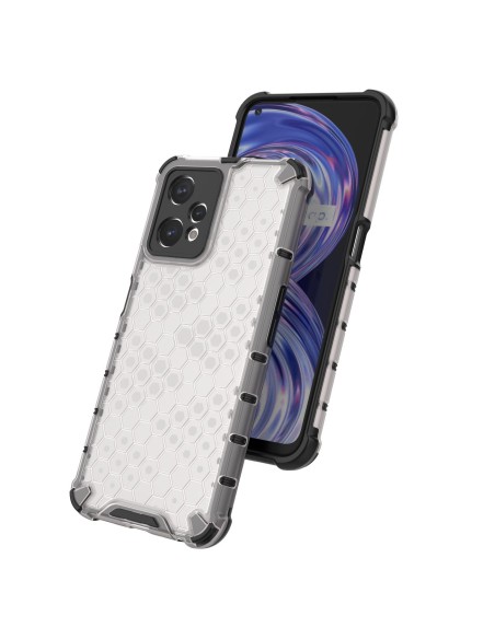 Korinis dėklas, šarvuotas dangtelis su gelio rėmeliu, skirtas Realme 9 Pro, skaidrus Korinis dėklas, šarvuotas dangtelis su gelio rėmeliu, skirtas Realme 9 Pro, skaidrus