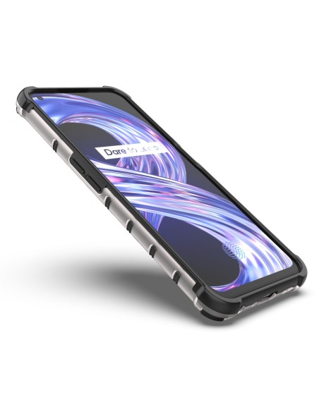 Korinis dėklas, šarvuotas dangtelis su gelio rėmeliu, skirtas Realme 9 Pro, skaidrus Korinis dėklas, šarvuotas dangtelis su gelio rėmeliu, skirtas Realme 9 Pro, skaidrus