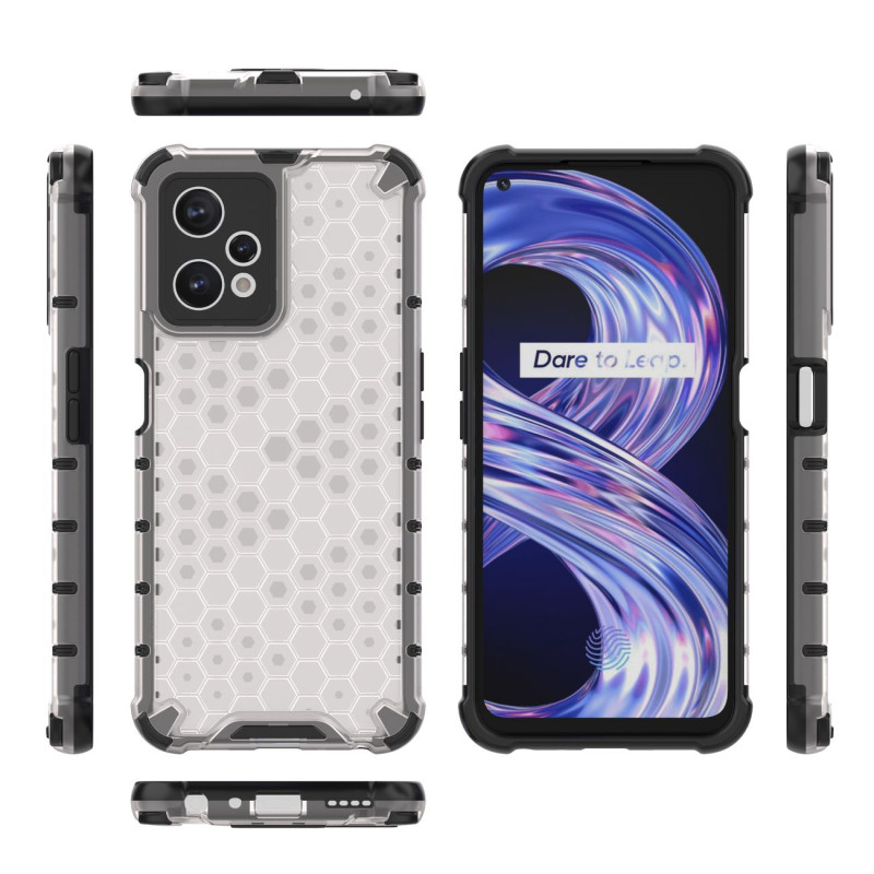 Korinis dėklas, šarvuotas dangtelis su gelio rėmeliu, skirtas Realme 9 Pro, skaidrus