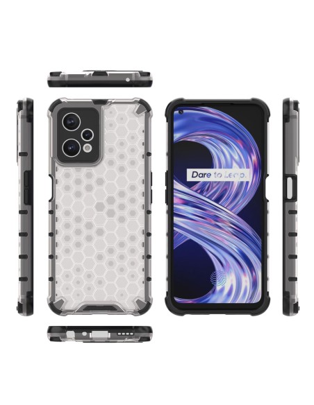 Korinis dėklas, šarvuotas dangtelis su gelio rėmeliu, skirtas Realme 9 Pro, skaidrus Korinis dėklas, šarvuotas dangtelis su gelio rėmeliu, skirtas Realme 9 Pro, skaidrus