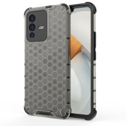 Korinis šarvuotas dėklas su gelio rėmeliu Vivo V23 5G juodas