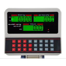 Platforminės parduotuvės svarstyklės SBS-PW-60 LCD iki 60kg