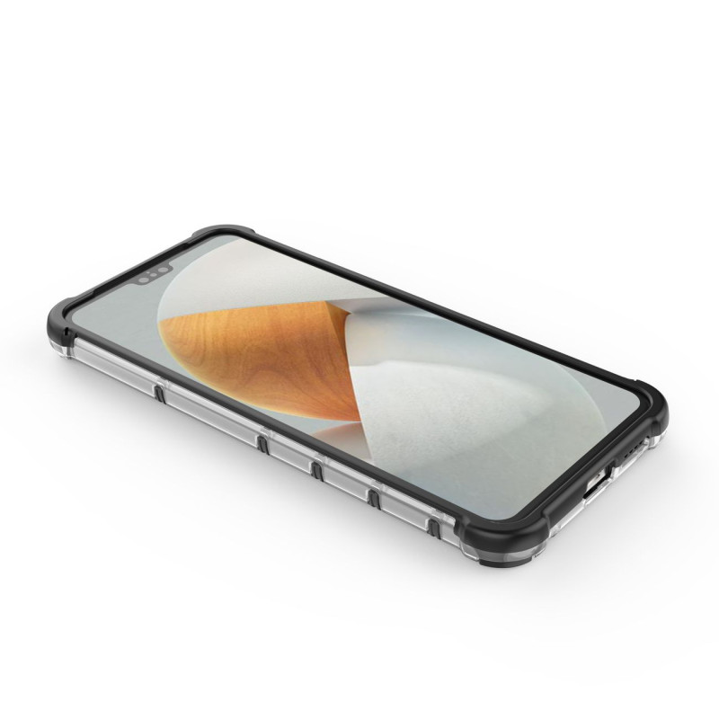 Korinis šarvuotas dėklas su gelio rėmeliu Vivo V23 5G juodas
