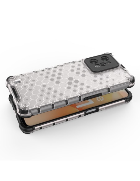 Korinis dėklas, šarvuotas dangtelis su geliniu rėmeliu, skirtas Realme C31, skaidrus