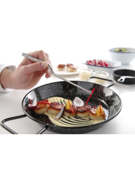 Pincetas pincetas, skirtas dekoruoti besiverčiantį maistą 160mm Hendi 680049