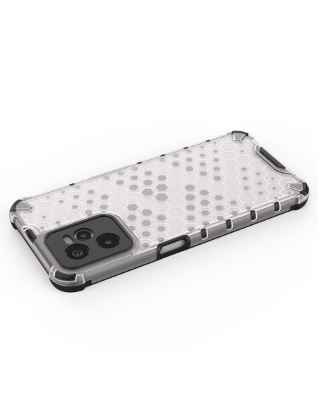 Korinis dėklas, šarvuotas dangtelis su geliniu rėmeliu, skirtas Realme C35, skaidrus