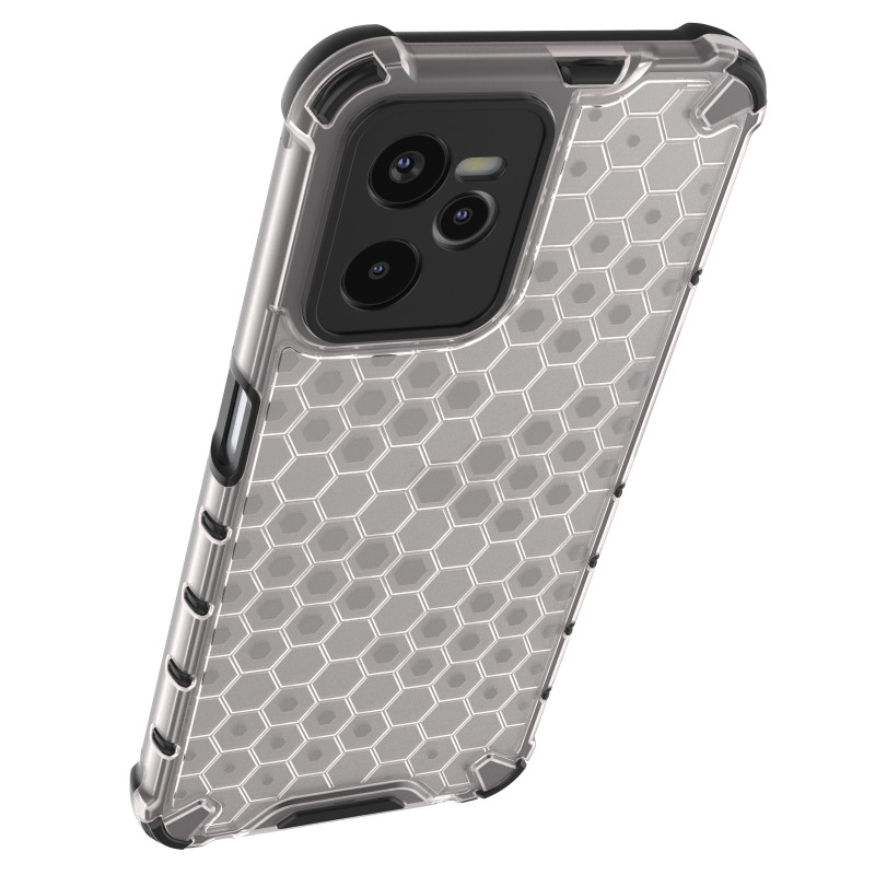 Korinis dėklas, šarvuotas dangtelis su geliniu rėmeliu, skirtas Realme C35, skaidrus