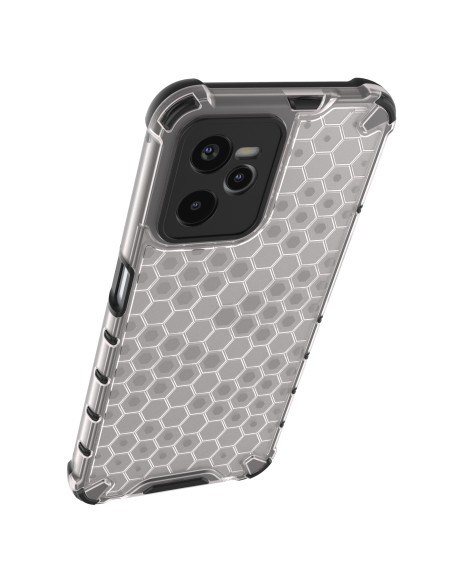 Korinis dėklas, šarvuotas dangtelis su geliniu rėmeliu, skirtas Realme C35, skaidrus