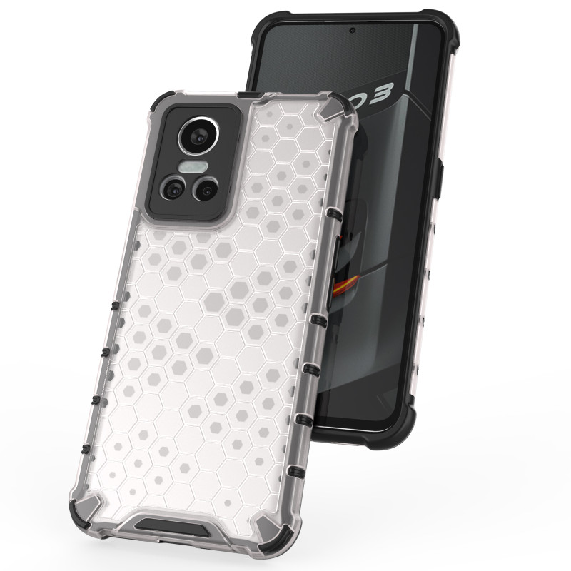 Korinis šarvuotas dėklas su gelio rėmeliu, skirtas Realme GT Neo 3 juodas