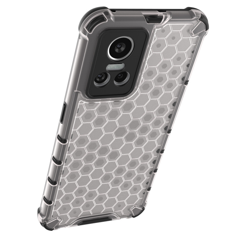 Korinis šarvuotas dėklas su gelio rėmeliu, skirtas Realme GT Neo 3 juodas