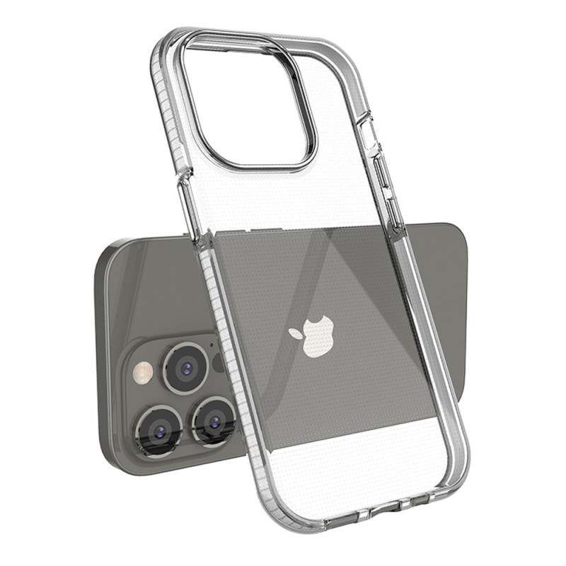 Spring Case iPhone 14 Pro dėklas, silikoninis dangtelis su rėmeliu, šviesiai mėlynas