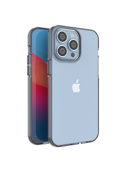 Spring Case iPhone 14 Pro Max silikoninis dangtelis su rėmeliu, juodas Spring Case iPhone 14 Pro Max silikoninis dangtelis su rėmeliu, juodas