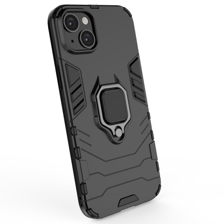 Ring Armor dėklas iPhone 14 Plus, šarvuotas dangtelis, magnetinis žiedo laikiklis, juodas Ring Armor dėklas iPhone 14 Plus, šarvuotas dangtelis, magnetinis žiedo laikiklis, juodas