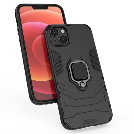 Ring Armor dėklas iPhone 14 Plus, šarvuotas dangtelis, magnetinis žiedo laikiklis, juodas Ring Armor dėklas iPhone 14 Plus, šarvuotas dangtelis, magnetinis žiedo laikiklis, juodas