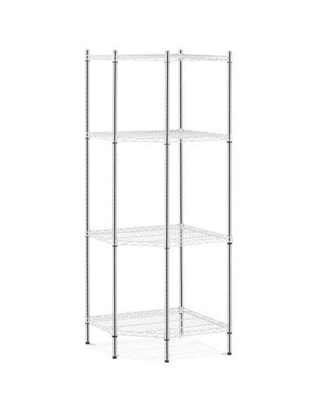 Metalinė kampinė knygų spinta su 4 ažūrinėmis lentynomis iki 1 t 1000 kg 68x68x180 cm Metalinė kampinė knygų spinta su 4 ažūrinėmis lentynomis iki 1 t 1000 kg 68x68x180 cm