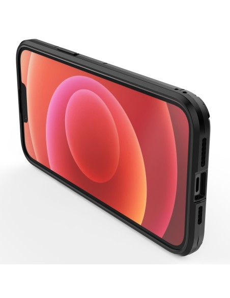 Ring Armor dėklas iPhone 14 Pro, šarvuotas dangtelis, magnetinis žiedo laikiklis, juodas