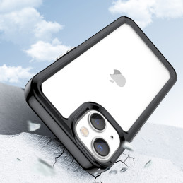 Outer Space Case iPhone 14 Plus kietas dėklas su gelio rėmeliu, juodas