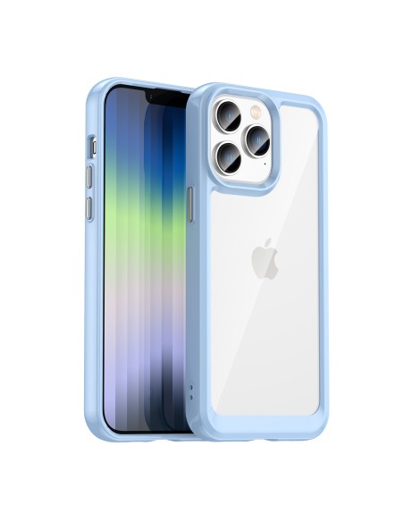 Outer Space Case iPhone 14 Pro kietas dėklas su gelio rėmeliu, mėlynas Outer Space Case iPhone 14 Pro kietas dėklas su gelio rėmeliu, mėlynas