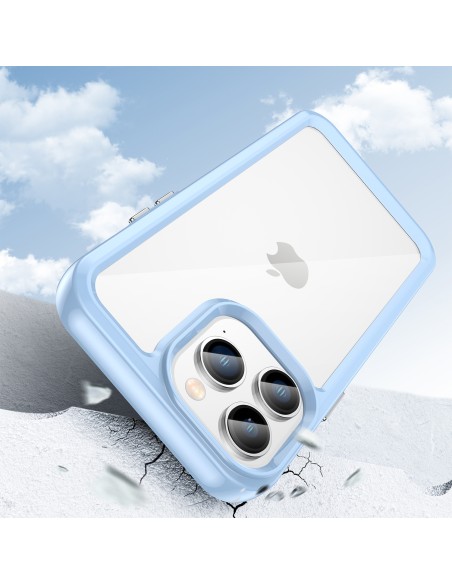 „Outer Space“ dėklas, skirtas iPhone 14 Pro Max, kietas dėklas su gelio rėmeliu, mėlynas