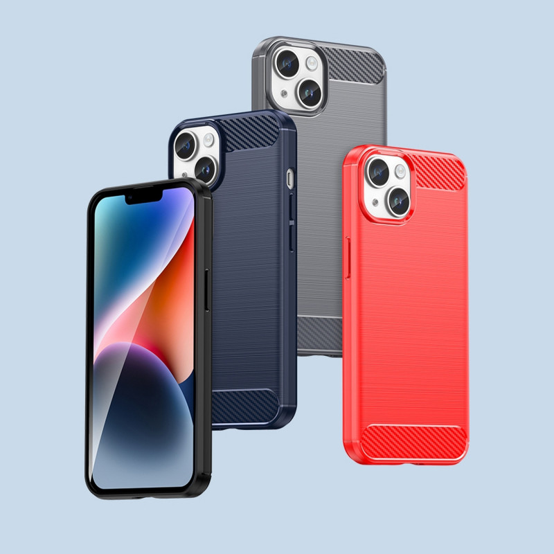 Anglies dėklas, skirtas iPhone 14, lankstus gelinis galinis dangtelis, juodas