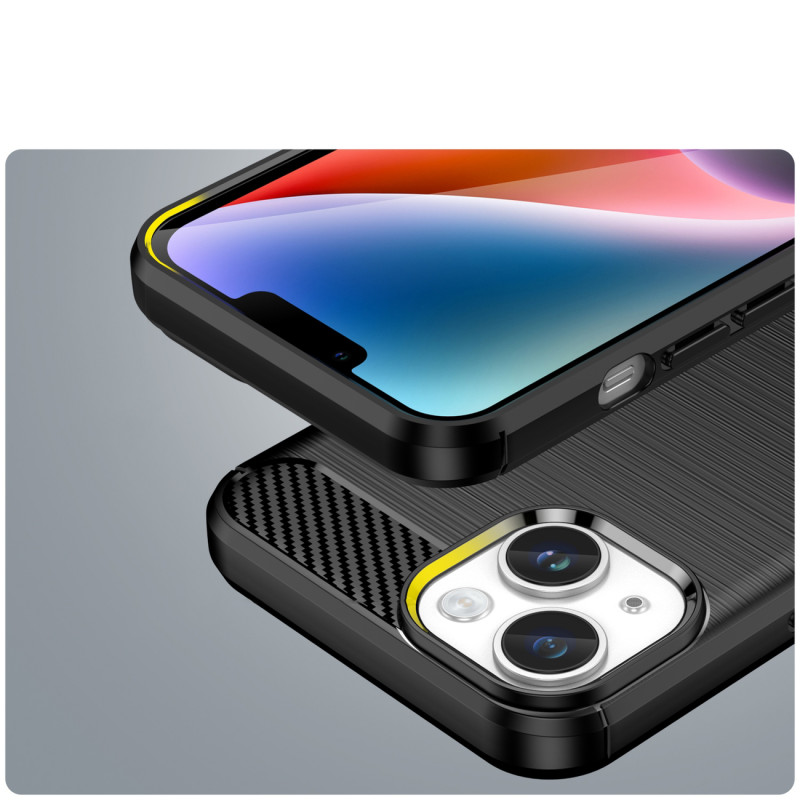 Anglies dėklas, skirtas iPhone 14 Plus, lankstus gelio galinis dangtelis, juodas