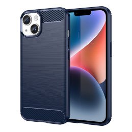 Anglies dėklas iPhone 14 Plus, lankstus gelio dangtelis, mėlynas