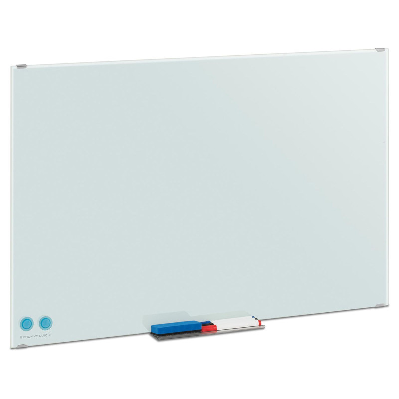 Baltas sausai nuvalomas stiklinis magnetinės lentos RINKINYS 60x90 cm