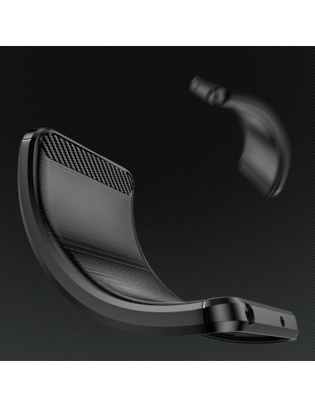 Carbon Case iPhone 14 Pro dėklas, lankstus gelio galinis dangtelis, juodas Carbon Case iPhone 14 Pro dėklas, lankstus gelio galinis dangtelis, juodas