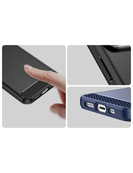 Carbon Case iPhone 14 Pro dėklas, lankstus gelio galinis dangtelis, juodas Carbon Case iPhone 14 Pro dėklas, lankstus gelio galinis dangtelis, juodas