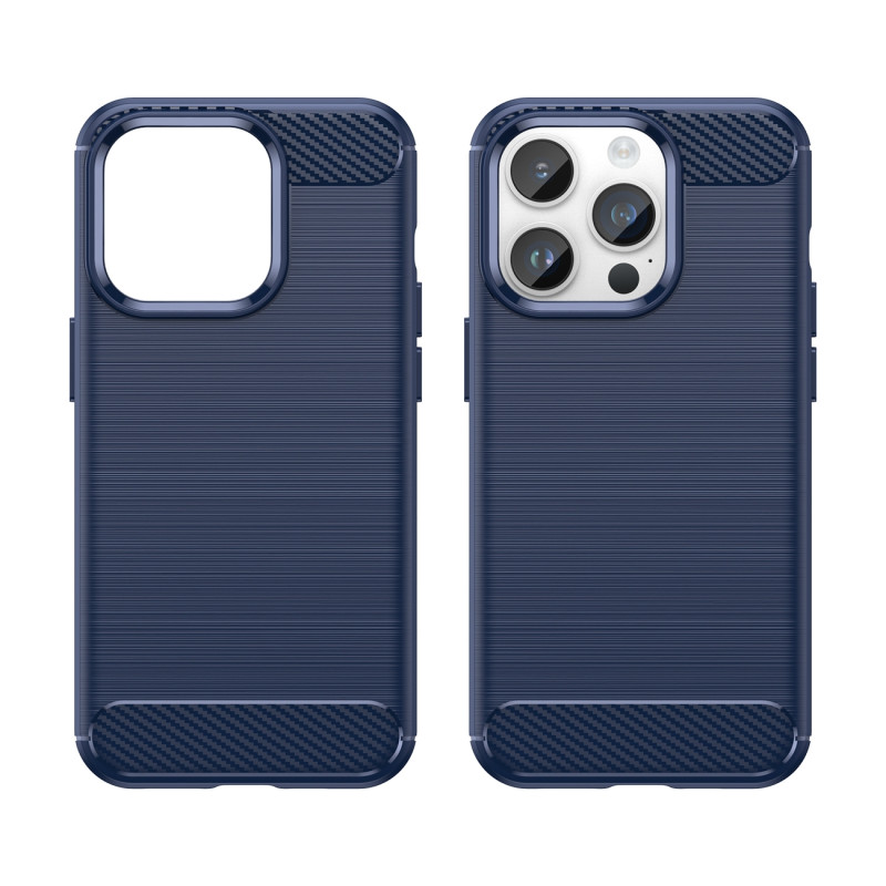 Anglies dėklas, skirtas iPhone 14 Pro Max, lankstus gelio galinis dangtelis, mėlynas