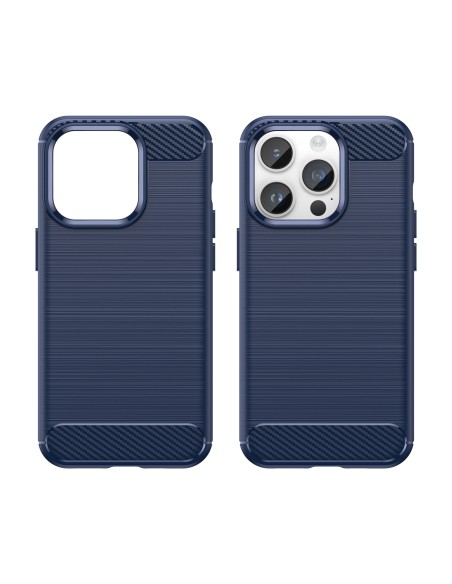 Anglies dėklas, skirtas iPhone 14 Pro Max, lankstus gelio galinis dangtelis, mėlynas Anglies dėklas, skirtas iPhone 14 Pro Max, lankstus gelio galinis dangtelis, mėlynas