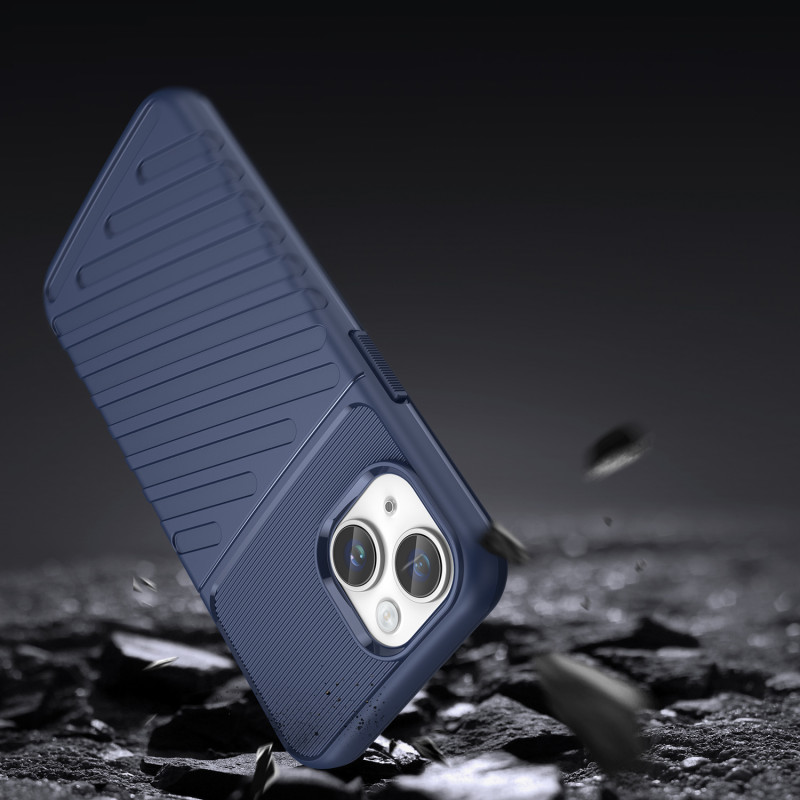 Thunder Case iPhone 14 dėklas, šarvuotas dangtelis, mėlynas