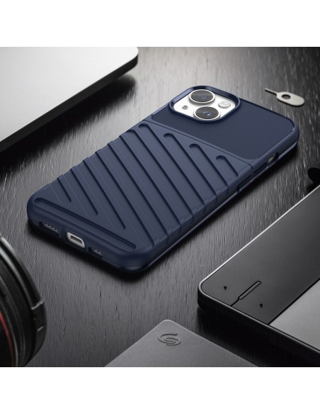 Thunder Case iPhone 14 dėklas, šarvuotas dangtelis, mėlynas Thunder Case iPhone 14 dėklas, šarvuotas dangtelis, mėlynas