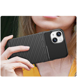 Thunder Case iPhone 14 Plus dėklas, šarvuotas dangtelis, juodas