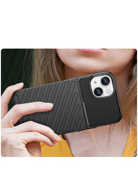 Thunder Case iPhone 14 Plus dėklas, šarvuotas dangtelis, juodas Thunder Case iPhone 14 Plus dėklas, šarvuotas dangtelis, juodas