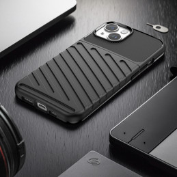 Thunder Case iPhone 14 Plus dėklas, šarvuotas dangtelis, juodas