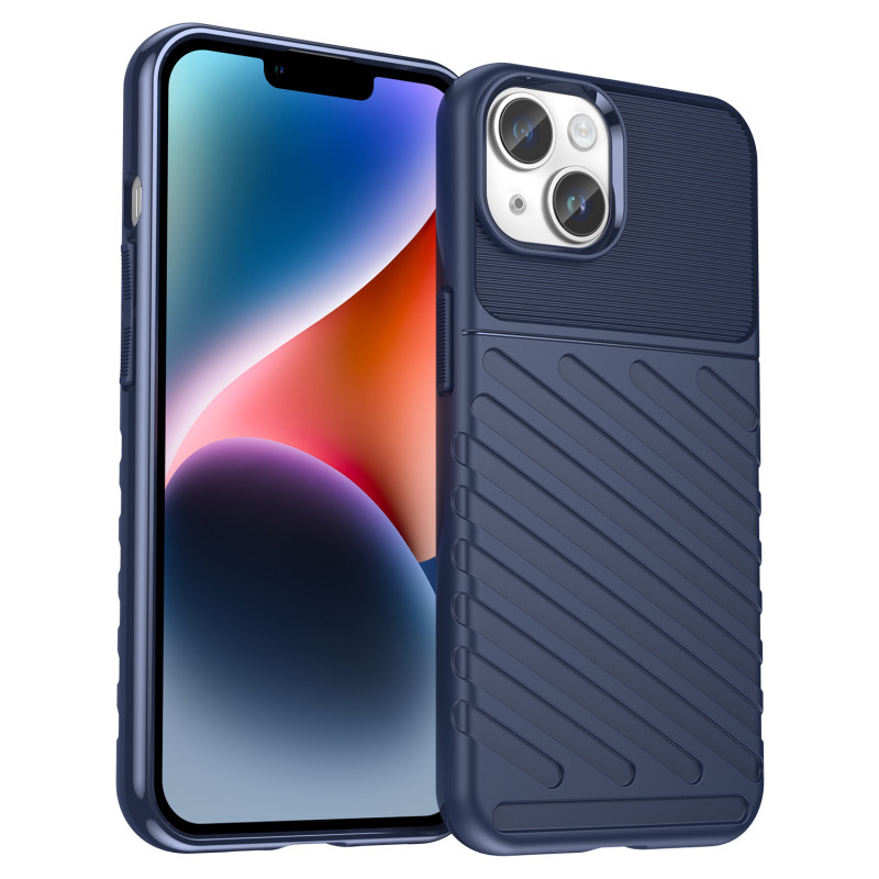 Thunder Case iPhone 14 Plus dėklas, šarvuotas dangtelis, mėlynas