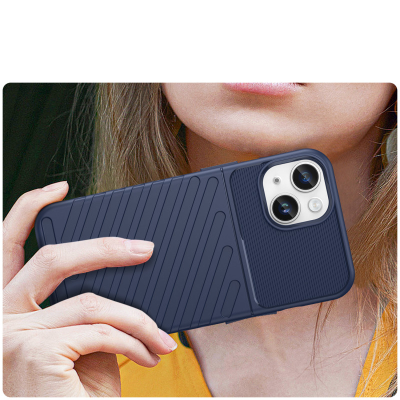 Thunder Case iPhone 14 Plus dėklas, šarvuotas dangtelis, mėlynas