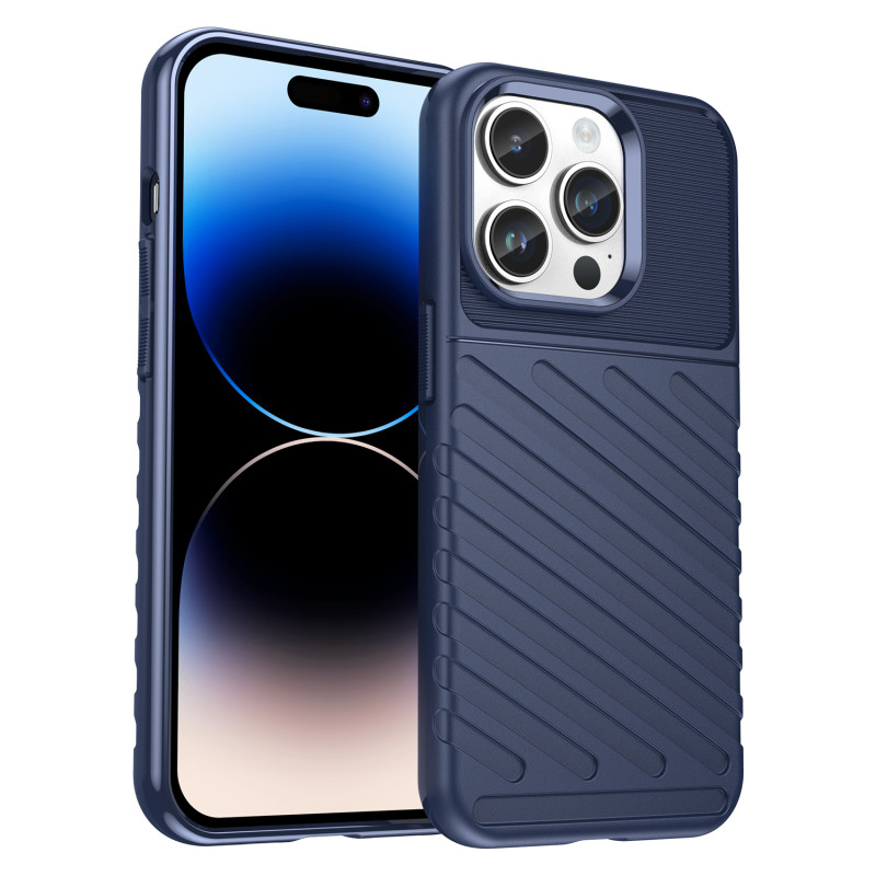 Thunder Case iPhone 14 Pro dėklas, šarvuotas dangtelis, mėlynas