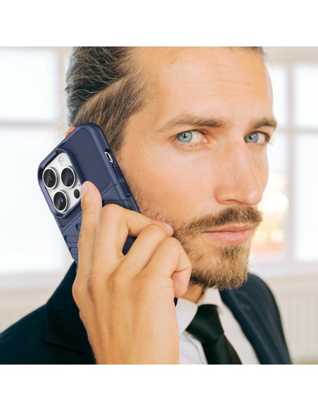 Thunder Case iPhone 14 Pro dėklas, šarvuotas dangtelis, mėlynas