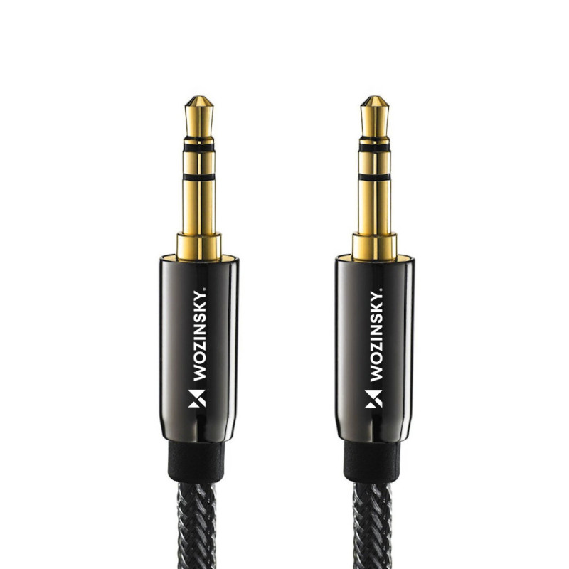 Universalus kabelio mini lizdas AUX 1,5 m juodas
