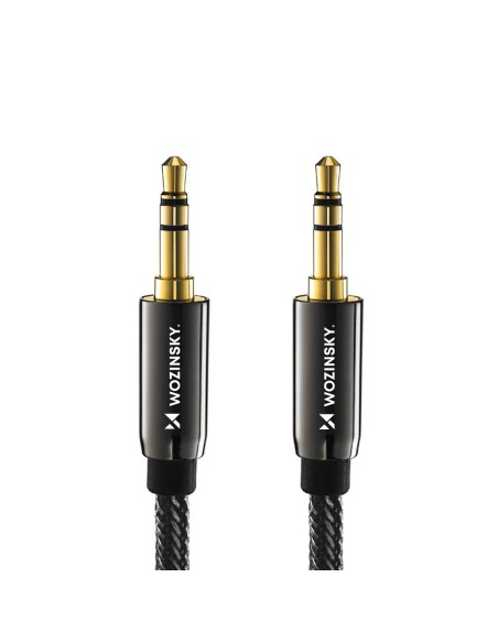 Universalus kabelio mini lizdas AUX 1,5 m juodas Universalus kabelio mini lizdas AUX 1,5 m juodas