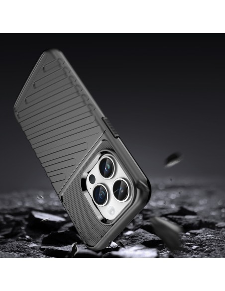 Thunder Case iPhone 14 Pro Max dėklas, šarvuotas dangtelis, juodas Thunder Case iPhone 14 Pro Max dėklas, šarvuotas dangtelis, juodas