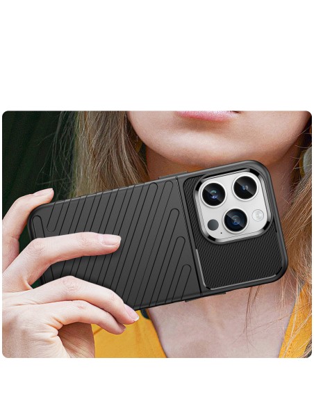Thunder Case iPhone 14 Pro Max dėklas, šarvuotas dangtelis, juodas Thunder Case iPhone 14 Pro Max dėklas, šarvuotas dangtelis, juodas