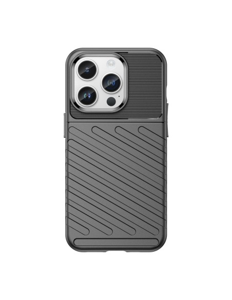 Thunder Case iPhone 14 Pro Max dėklas, šarvuotas dangtelis, juodas Thunder Case iPhone 14 Pro Max dėklas, šarvuotas dangtelis, juodas