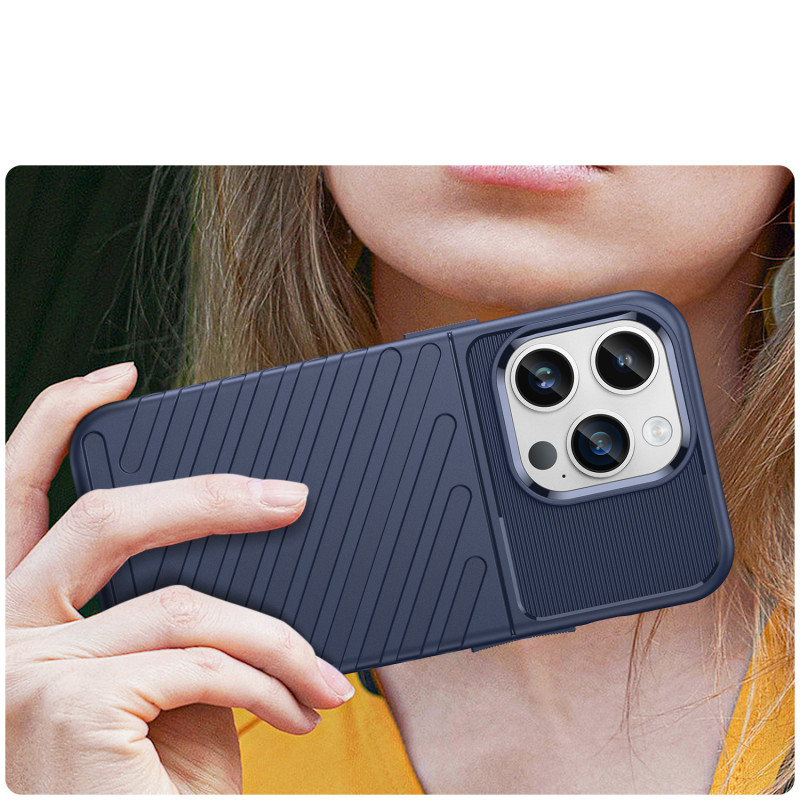Thunder Case iPhone 14 Pro Max dėklas, šarvuotas dangtelis, mėlynas