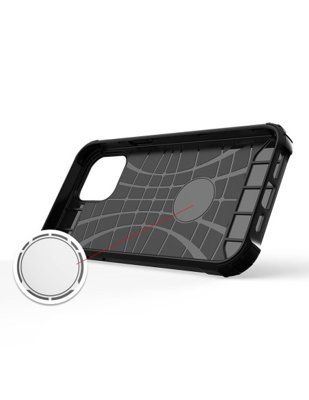 Hybrid Armor dėklas iPhone 14 šarvuotas hibridinis dangtelis juodas Hybrid Armor dėklas iPhone 14 šarvuotas hibridinis dangtelis juodas